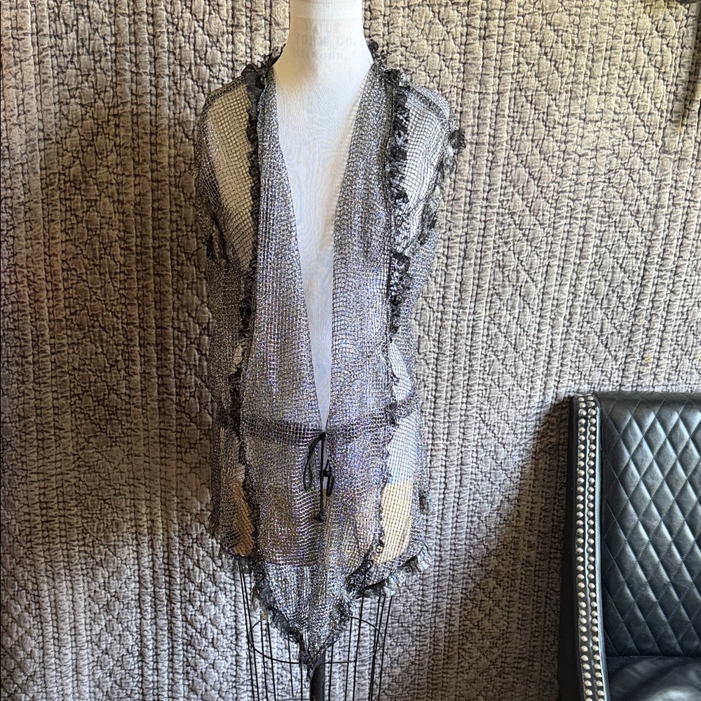 Elegant Black Sheer Women's Top